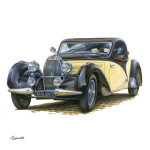 Nástěnný kalendář poznámkový 2027 Notique Classic Cars – Václav Zapadlík 2027, PLASTIC FREE, 30 x 30 cm