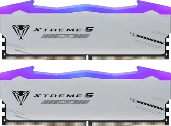 Patriot Viper Xtreme 5 RGB 32GB (2x16GB) 6000MHz stříbrná / DIMM / DDR5 / CL30 / Intel XMP 3.0 (PVXR532G60C30KM)