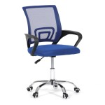 Dětská židle, výškově nastavitelná, modrá síťovina, KA-L103 BLUE