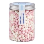 Křupavé mini marshmallows bílé a růžové perleťové PME (86 g)
