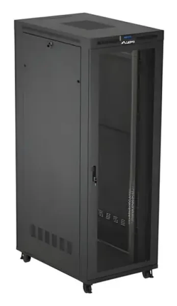 Lanberg FF01-8247-23BL černá / Stojanový rozvaděč / 19" / 47U / 800x1200 mm / nosnost 1200 kg (FF01-8247-23BL)