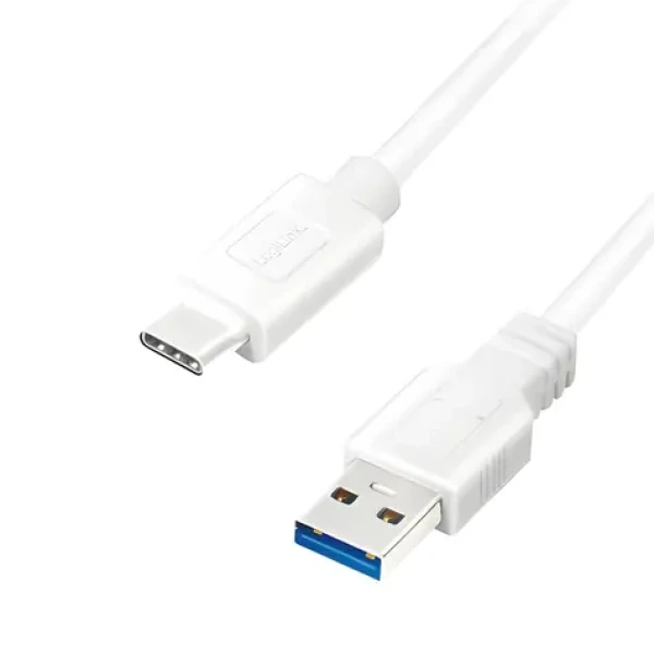 LogiLink kabel USB-A - USB-C bílá / Kabel / USB 3.2 Gen1 / 5 Gbit/s / 1,5 m (CU0175)