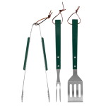 Nicolas Vahé Nerezová grilovací sada BBQ Green, zelená barva, dřevo, kov