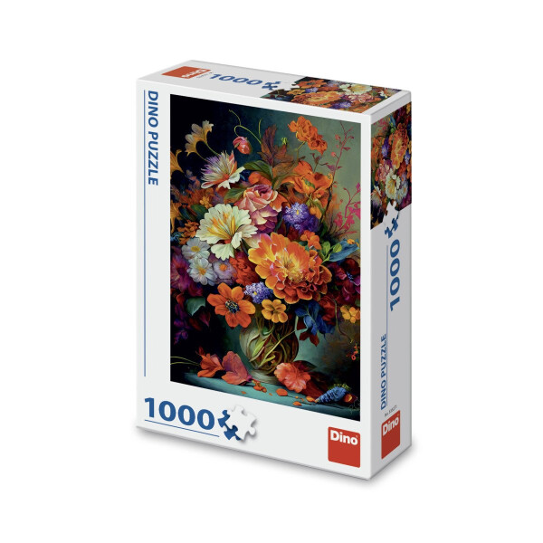 Puzzle Květiny ve váze 1000 dílků