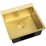 MEXEN - Solix ocelový dřez 1-bowl 500 x 500 mm, zlatá 6407501000-55