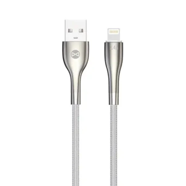 Forever Sleek Kabel USB-A (M) - Lightning (M) 1m bílá / 2.4 A (5900495082688)