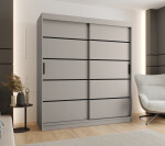 Šatní skříň Abi Rubino V1 Rozměry: 200 cm, Barva korpusu + barva dveří: Kašmír