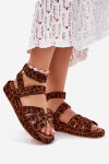 Dámské sandály se suchým zipem leopard Uvissa 39