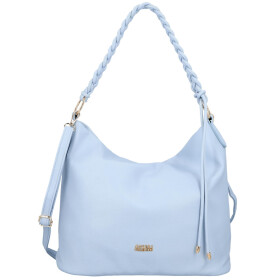 Moderní dámská koženková kabelka na rameno Bonnie, světle modrá