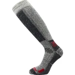 VOXX Podkolenky zimní thermo ORBIT z merino vlny ŠEDÉ MELÉ S ČERVENOU 35-38 124753