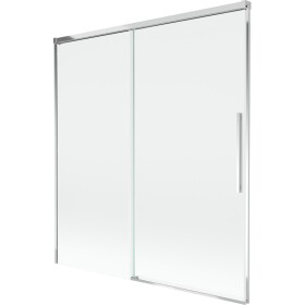 MEXEN/S - Rox vanová zástěna 2-křídlová posuvná 150 x 150, transparent, chrom 8C9-150-001-01-00