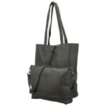 Trendy dámský koženkový set kabelek Alisia, tmavě šedý