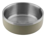 Huhubamboo Miska nerez šedá s dvojitou stěnou 2200 ml / Miska pro psy / Nerezová (356130)