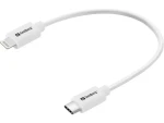 Sandberg USB-C PD to Lightning MFI 0.2M bílá / nabíjecí kabel USB-C na Lightning