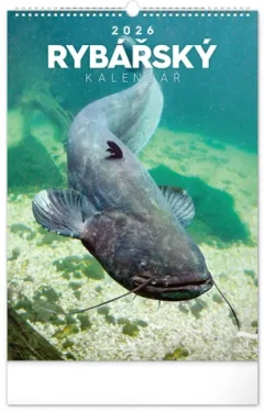 NOTIQUE Nástěnný kalendář Rybářský 2026, 33 x 46 cm (PGN-35737-L)