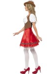 Dámský kostým Oktoberfest dirndl červeno-bílý Velikost: M