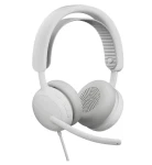 Logitech Zone Wired 2 bílá / Drátová sluchátka s mikrofonem / USB / 1.9 m (981-001621)