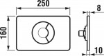 JIKA - Modul Ovládácí tlačítko PL9, Dual Flush, bílá H8936760000001