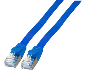EFB Patch kabel plochý Cat6A U/FTP modrá / Patch kabel / 1,5 m / RJ-45 / PVC (K5545BL.1,5)