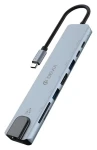 Devia EC706 tmavě šedá / USB Hub / USB-C / 8v1 (6942297125902)