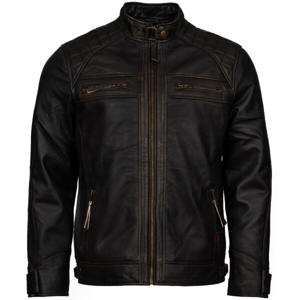 Pánská Kožená Bunda Delux Cortè Brixton Hnědá Velikost: L