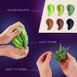 OKTO Manga motiv živlů "Země" výtvarný set 30x40 cm, OKTO, W051104