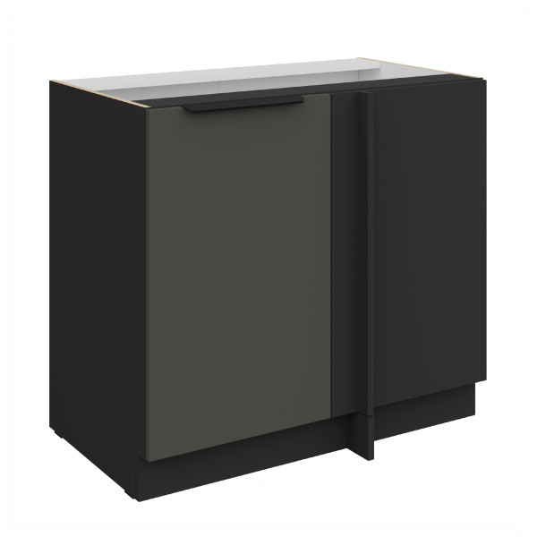 Spodní rohová skříňka Aria 105 ND 1F BB Barva korpusu: Černá, Barva dvířek: GR - Graphite AFM