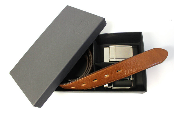 PENNY BELTS SET 48 35-020-22 A 4PS Pánský kožený opasek hnědý 100cm