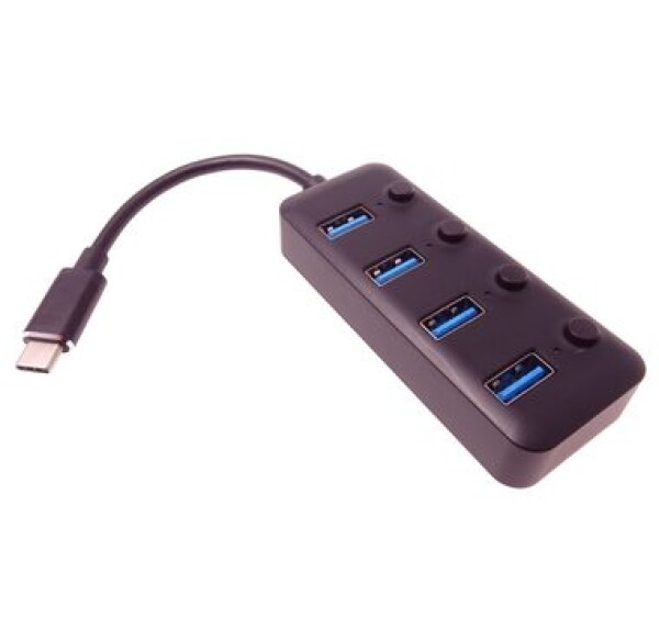 PremiumCord 5G SuperSpeed USB Hub / Type C na 4x USB 3.1 A (ku31hub08)