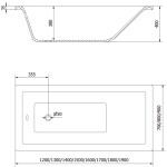 MEXEN - Cubik obdélníková vana 170 x 70, bílá 55031707000