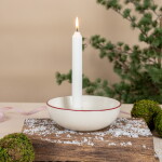 Storefactory Keramický svícen Lidatorp Jubileum Ø 16 cm, krémová barva, keramika