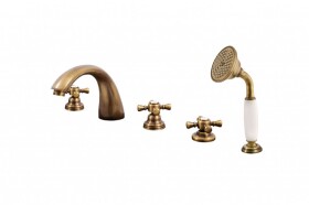 RAV Slezák - MORAVA RETRO - Vanová baterie 5-otvorová, Stará mosaz (Bronz), 1/2" MK369.5PSM