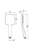 INVENA - Sprchová hlavice SORT černá AS-91-004-S