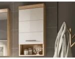 Nástěnná koupelnová skříňka Lambada, dub sonoma/bílá lesk