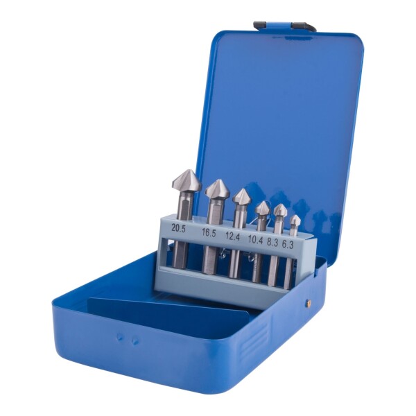 EXTOL CRAFT 20094 Záhlubníky kuželové 90°, 6,3-20,5mm, sada 6ks