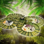 MalPlay Dinosauří mega autodráha 200 dílků