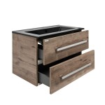 Koupelnová skříňka s umyvadlem SAT Cube Way 80x53x46 cm dub wellington mat CUBE46802DWMODC CUBE46802DWMODC