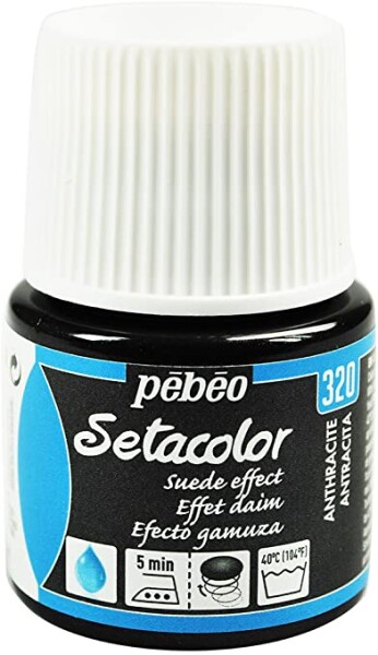 Barva na textil Pébéo Setacolor semišová 45 ml - černá antracitová 320