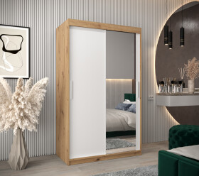 Šatní skříň Abi T2 Barva korpusu: Dub artisan, Rozměry: 120 cm, Dveře: Bílá