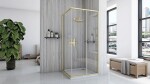 REA/S - Sprchový kout City 90x90 Gold Se sprchovou vaničkou Savoy black KPL-K6445