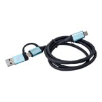 Delock USB 2.0 prodlužovací kabel plochý zahnutý [1x USB 2.0 zástrčka A - 1x USB 2.0 zásuvka A] 1.00 m černá oboustranně zapoji