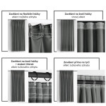 Sametový závěs FILUMI tmavě šedý 140 x 250 cm 1 ks