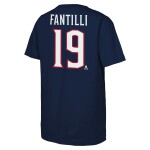 Outerstuff Dětské tričko Adam Fantilli #19 Columbus Blue Jackets NHL Flat Name & Number Short Sleeve Cotton Velikost: Dětské XL (170 – 176)