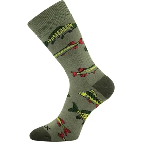 VOXX Ponožky fishing LOVIX 02 froté s obrázkem RYB 02 (3 páry) 39-42 126383