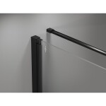 MEXEN/S - Mist-B sprchový kout dveře křídlové levá 90 x 70, černá okraj, černá 8A2T-090-070-70-70-L