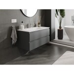 MEXEN/S - Orio koupelnová skříňka 100 cm s umyvadlem Vela, 2 zásuvky, grafit mat/bílá mat 91A10-10047-2-BFF66-W23M01