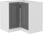 Spodní rohová skříňka Stilo 90x90 DN 2F BB Barva korpusu: Bílá, Barva dvířek: Grafit