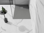MEXEN - Stone+ sprchová vanička obdélníková 90x80, šedý beton 44618090