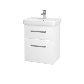 Dřevojas - Koupelnová skříňka GO SZZ2 50 - N01 Bílá lesk / Úchytka T01 / L01 Bílá vysoký lesk 20685A