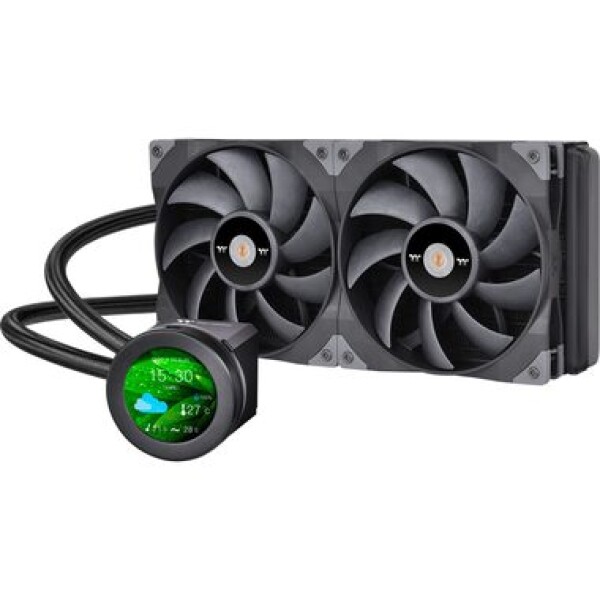 THERMALTAKE Toughliquid Ultra 280 šedá / AIO vodní chladič CPU / 2x 140 mm / 2000 RPM @ 33.2 dB / 119.1 CFM (CL-W374-PL14BL-A)